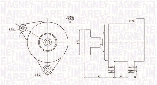 MAGNETI MARELLI kintamosios srovės generatorius 063731649010